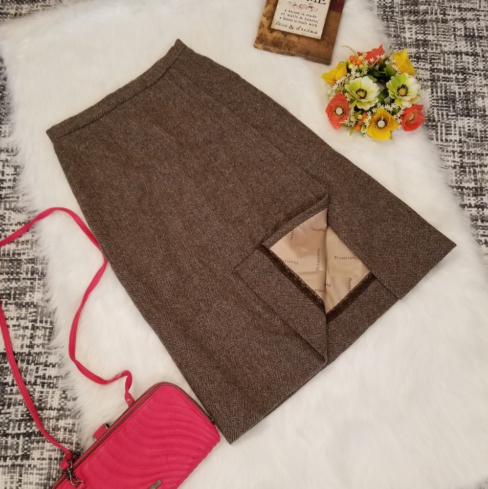 🌻🌺🌻PENDLETON 100% WOOL A-LINE SKIRT!! - Picture 2 of 5